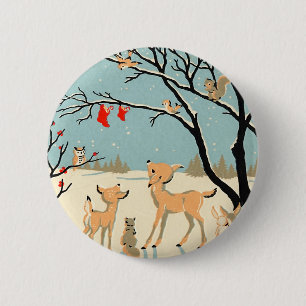 Forest Friends 2 Inch Round Button
