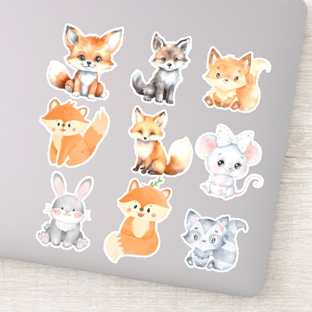 Forest Friends: Adorable Woodland Creatures Sticke (Detail)