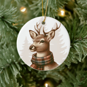 Forest Friends Deer Ceramic Ornament