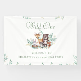 Forest Friends first birthday  Banner