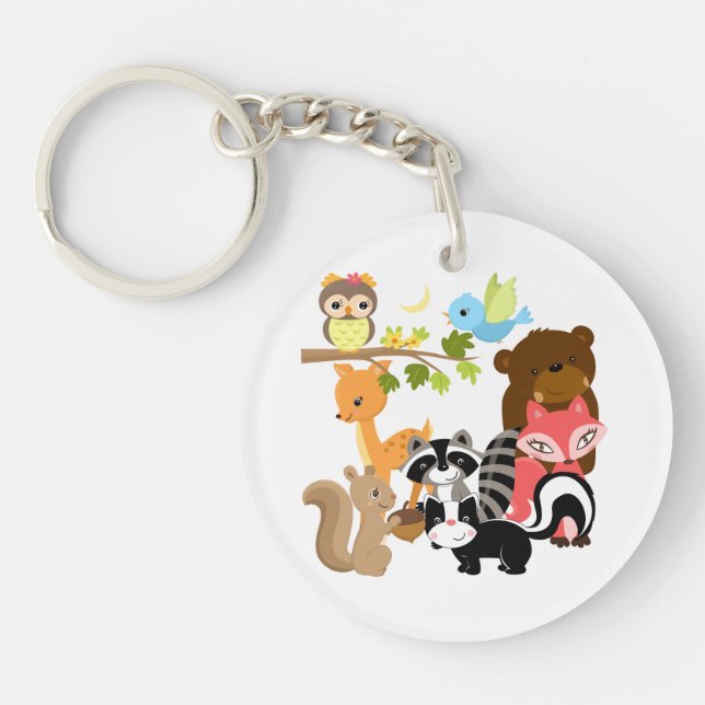 Forest Friends Keychain (Front)