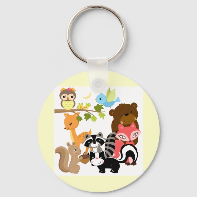 Forest Friends Keychain (Front)