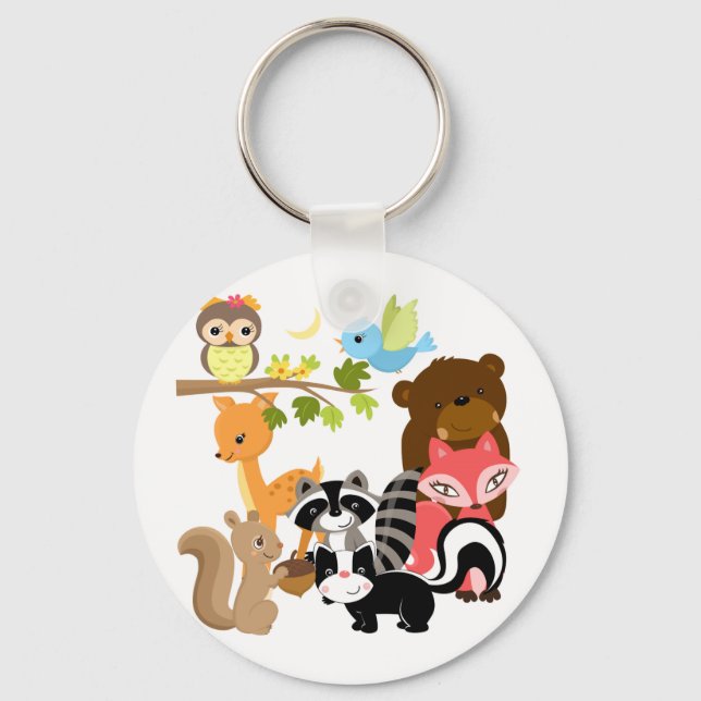 Forest Friends Keychain (Front)