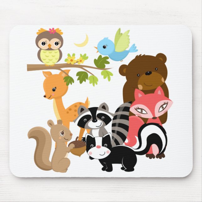 Forest Friends Mouse Pad (Front)
