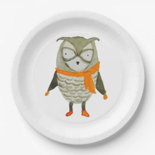 Forest Friends Owl Paper Plate