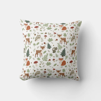 Forest Friends Throw Pillow