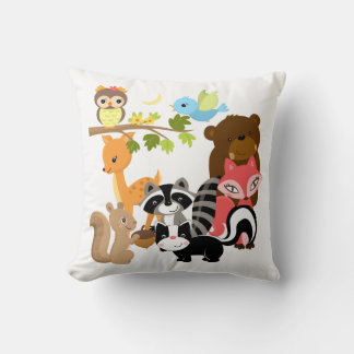 Forest Friends Throw Pillow