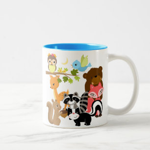 Forest Friends Two-Tone Coffee Mug