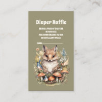 Forest Friends Woodland Baby Shower Diaper Raffle