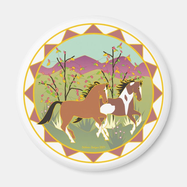 Forest Frolic Equestrian Magnet (Front)