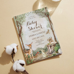 Forest Garden Baby Shower Editable Invitation