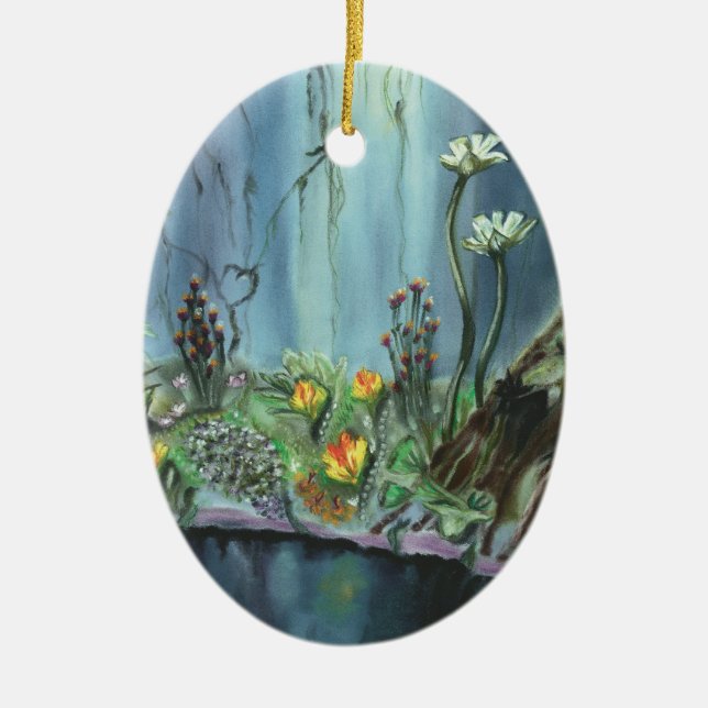 Forest Garden Ceramic Ornament (Front)