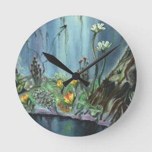 Forest Garden Round Clock