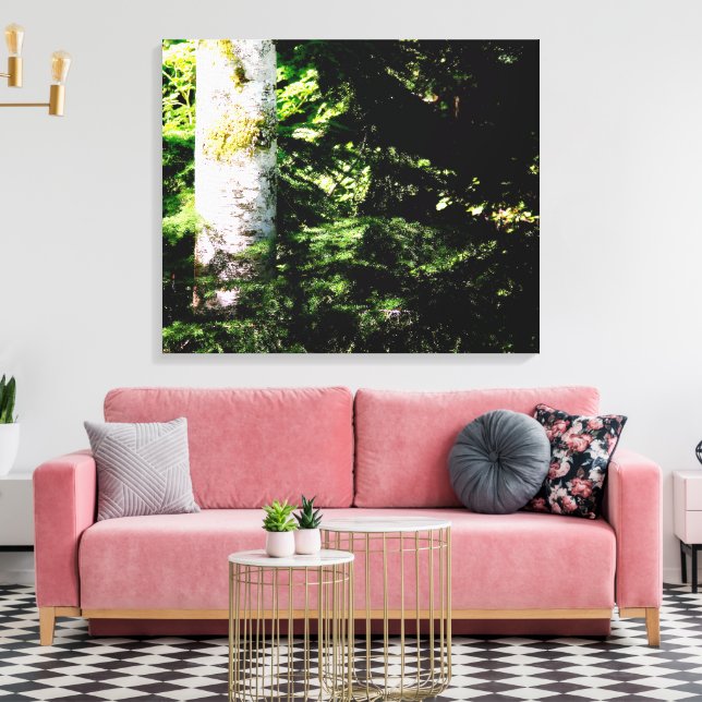 Forest Glow Stretch Canvas Print (Insitu(LivingRoom))