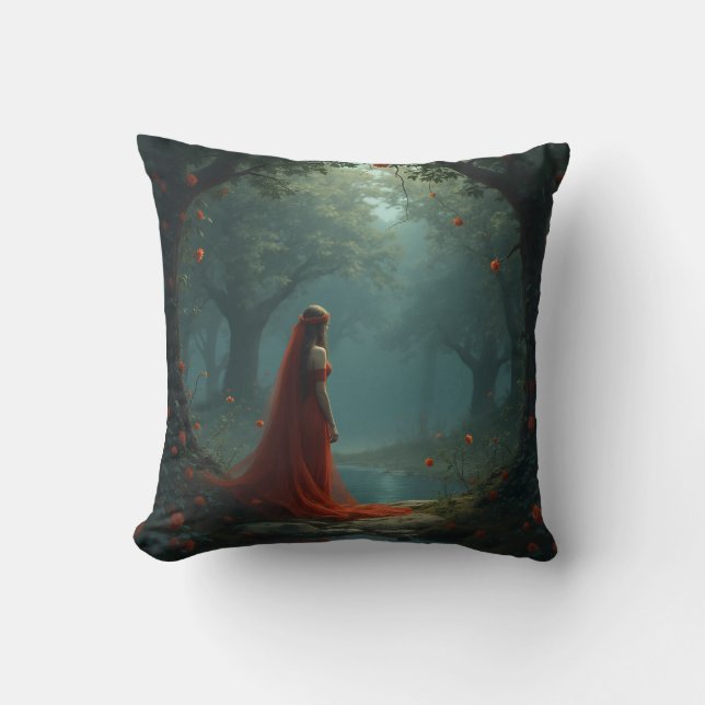 forest goddess throw pillow (Front)