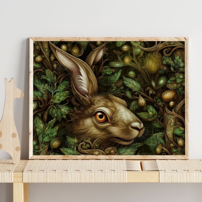 Forest Gold Bunny Animal | Gold Bunny Wall Print (Creator Uploaded)
