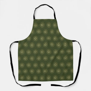 Forest Golden Zinnia Flower Medallions Apron
