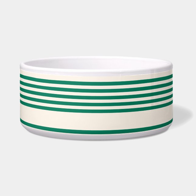 Forest green and beige five stripes pattern (Front)
