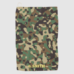 Forest Green and Brown Camouflage. Camo your Golf Towel