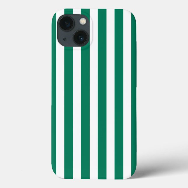 Forest green and white candy stripes Case-Mate iPh iPhone Case (Back)