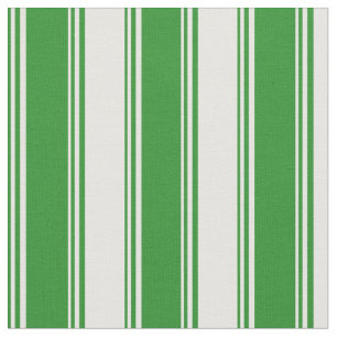 Forest Green and White Coloured Lines Pattern Fabric