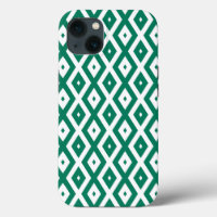 Forest green and white diamond pattern Case-Mate i