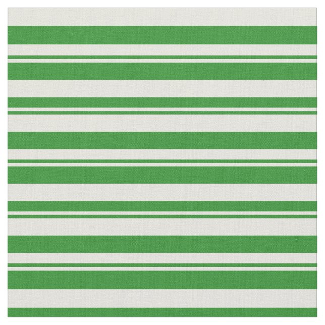 Forest Green & Beige Coloured Pattern Fabric (Close Up)