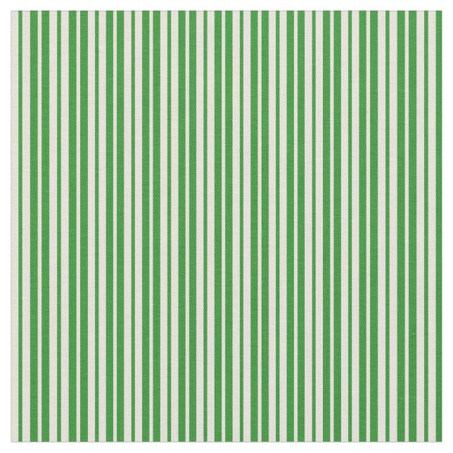 Forest Green & Beige Lines/Stripes Pattern Fabric (Close Up)