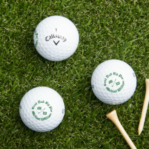 Forest Green Best Dad By Par Father's Day Golf  Golf Balls