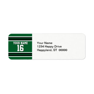 Forest Green Black Team Jersey Custom Number Name