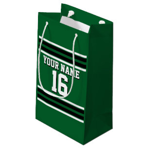 Forest Green Black Team Jersey Custom Number Name Small Gift Bag