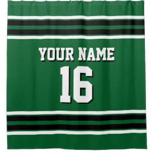 Forest Green Black White Stripes Sports Jersey