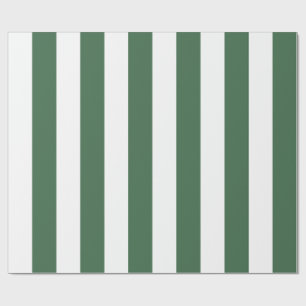 Forest Green Bold Christmas Stripe Wrapping Paper