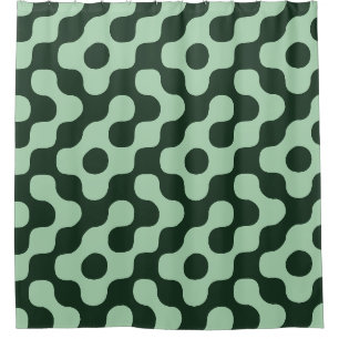 Forest Green Bold Mid Century Abstract Geometric
