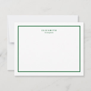 Forest Green Border Modern Simple Card