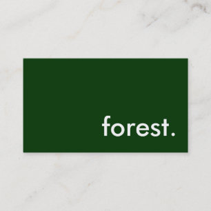 forest green. business card