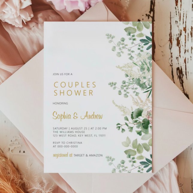 Forest Green Couples Shower Invitation (Créateur téléchargé)