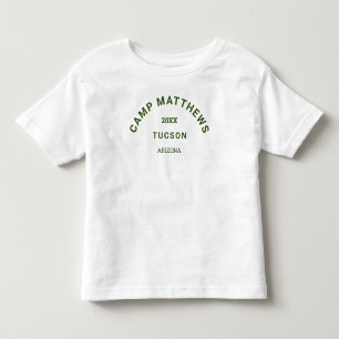 Forest Green Crest Family Camping Trip Toddler T-shirt