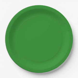 Forest Green Custom Paper Plate