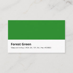 Forest Green "Deep and Inviting" Business Card