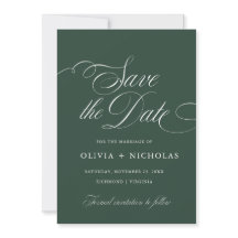 Forest Green Elegant Calligraphy American Style