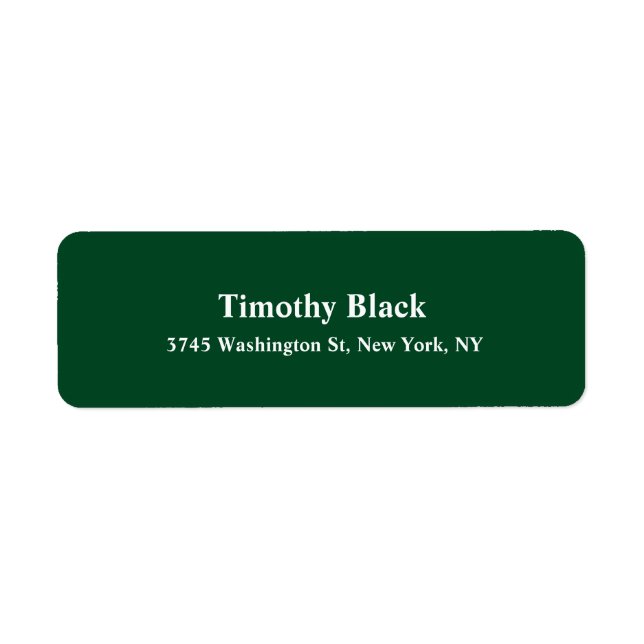 Forest Green Elegant Plain Modern Style (Front)