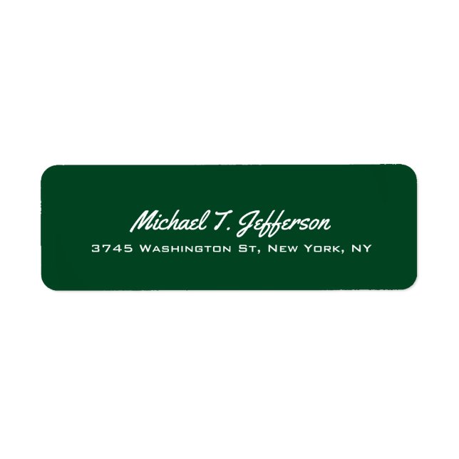 Forest Green Elegant Professionnel Moderne Personn (Devant)