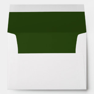 Forest GREEN Elegant return address family name Envelope