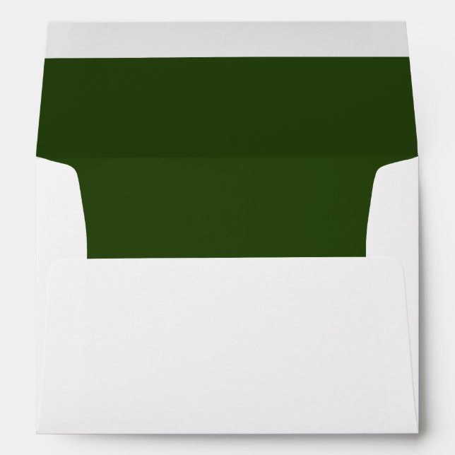 Forest GREEN Elegant return address family name Envelope (Back (Bottom))