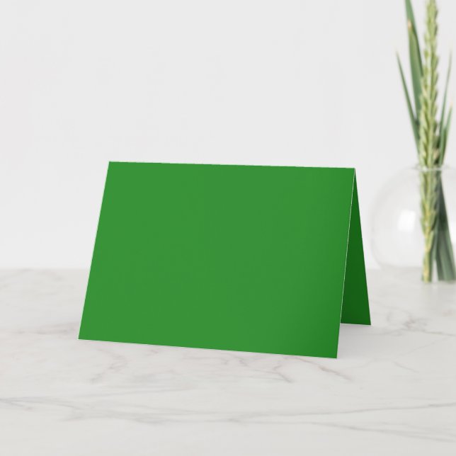 Forest Green Folded Greeting Card – Customizable (Front)