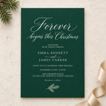 Forest Green Forever Begins This Christmas Wedding