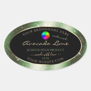 Forest Green Glitter Frame Product Label with Logo