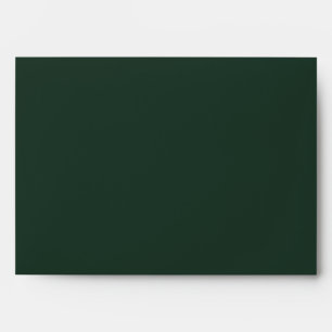 Forest Green Gold Script Wedding Return Address  Envelope