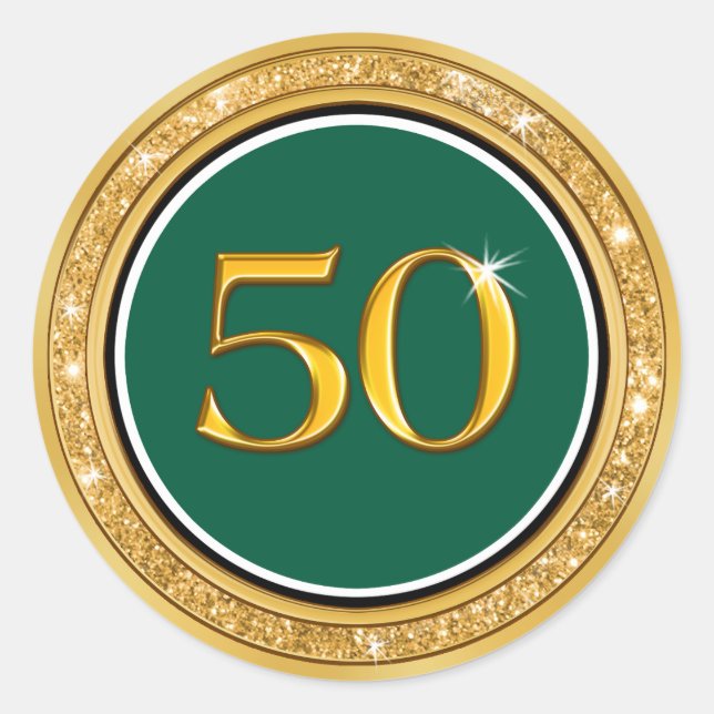 Forest Green, Gold, Stickers 50th, Réunion de clas (Devant)